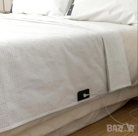 Заземяващ Чаршаф Заземяваща Антистатична Надматрачна Подложка Сребърни Нишки Платно Заземяващо Легло, снимка 4 - Други - 52848702