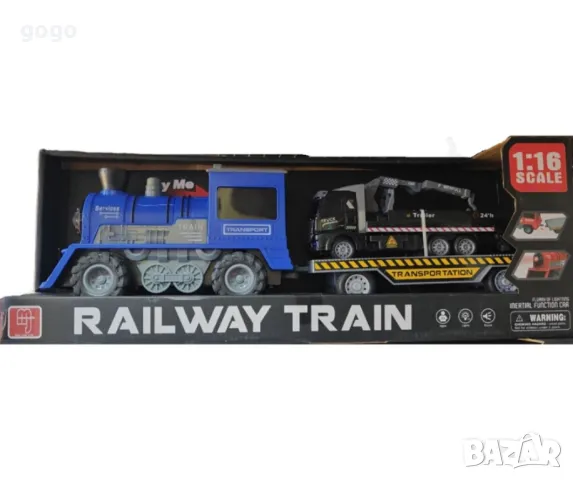 парен локомотив с ремарке и камион влекач, снимка 1