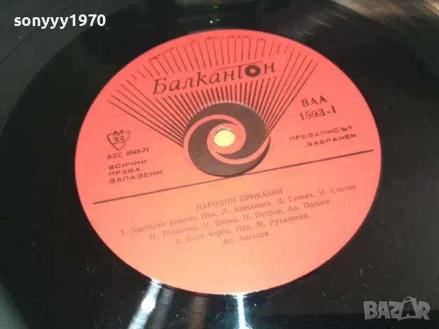 БЪЛГАРСКИ НАРОДНИ ПРИКАЗКИ-ПЛОЧА 1310241710, снимка 13 - Грамофонни плочи - 47567584