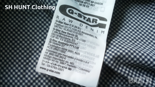 G-Star COMFORT SP BAKERO CHECK Shirt размер M / L мъжка еластична риза 9-63, снимка 15 - Ризи - 52159865