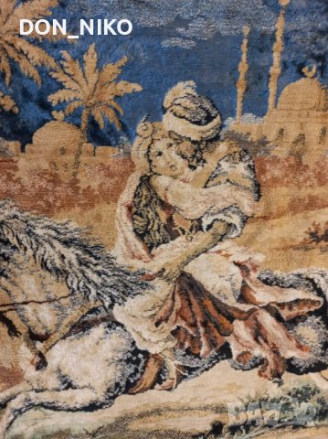Античен плюшен килим, Османски Мотиви-Персия, снимка 6 - Антикварни и старинни предмети - 39568997