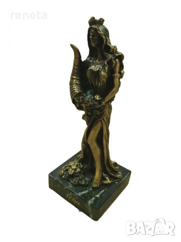 Статуетка Ahelos, Богиня Тихи, Метална, Черна оскидация, 13 см, снимка 2 - Арт сувенири - 38081771