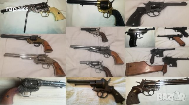 Огромен револвер, армейски пистолет Smith&Wesson 1869 Реплика за ценители , снимка 14 - Бойно оръжие - 21273415