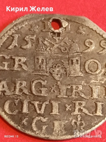 Сребърна монета 3 гроша 1599г. Сигизмунд трети Рига Ливония за КОЛЕКЦИЯ 52890, снимка 12 - Нумизматика и бонистика - 53095816