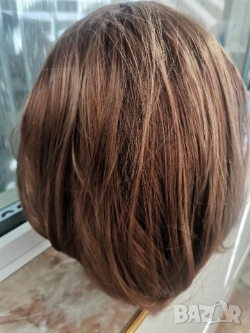 Нова светло кестенява  перука 35 см Боб стил без бретон - мод.17, снимка 9 - Аксесоари за коса - 12719429