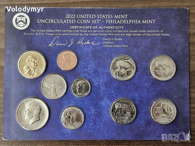 US Mint UNC Coin Set 2022 - Philadelphia Mint, снимка 1 - Нумизматика и бонистика - 40774640