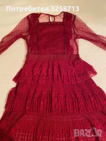 Червена официална рокля, снимка 2 - Рокли - 35192839