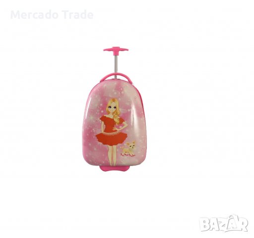 Комплект Mercado Trade, Куфар и раница, За момичета, Момиче с куче, Розов, снимка 3 - Кенгура и ранички - 40184528