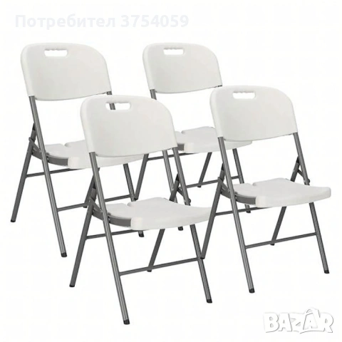 Комплект 4 броя сгъваеми кетъринг столове за градина и събития - удобни и издръжливи, снимка 5 - Столове - 53208727