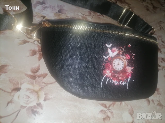 BagBase Оригинал Нова Кожена Дамска Чанта с Красив Принт , снимка 10 - Чанти - 50495903