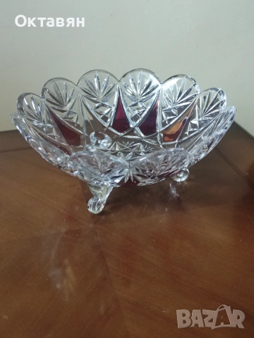 Кристална фруктиера, бонбониера, снимка 2 - Аксесоари за кухня - 53926225