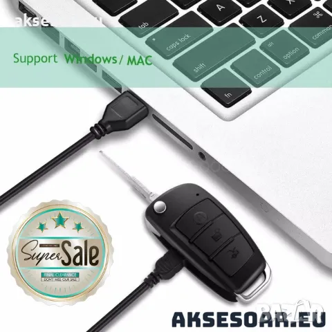 Висококачесвена мини преносима камера HD 1080P в ключ за кола камерка видеорекордер малка охранителн, снимка 13 - Камери - 48616245