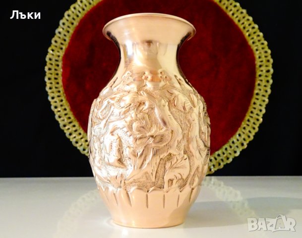 Медна ваза Исфахан Каламзани. , снимка 1 - Антикварни и старинни предмети - 37417712