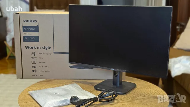 24" 100Hz FreeSync Full HD (1920x1080) IPS монитор Philips, в гаранция до 11.2027г., снимка 6 - Монитори - 55660804