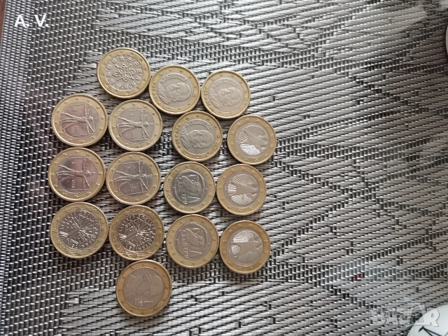 1 евро 7 различни държави , снимка 2 - Нумизматика и бонистика - 52986986