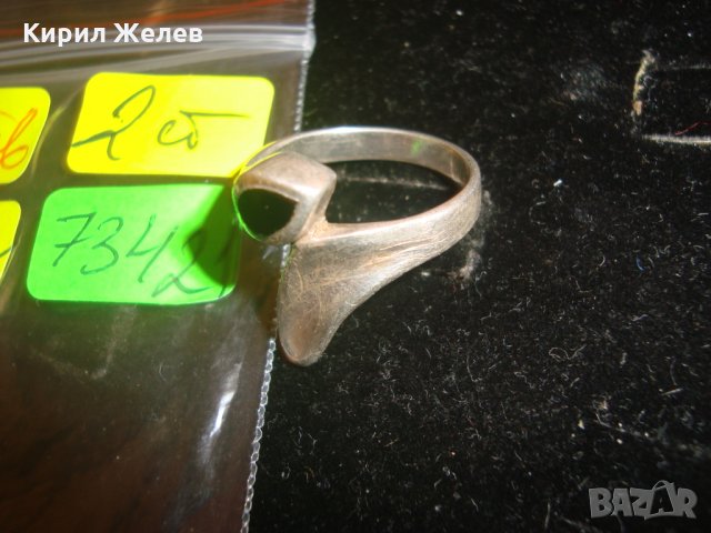 ДИЗАЙНЕРСКИ АРТ СРЕБЪРЕН ПРЪСТЕН с ЧЕРЕН ОНИКС 925 СРЕБРО 73421, снимка 7 - Пръстени - 30376143