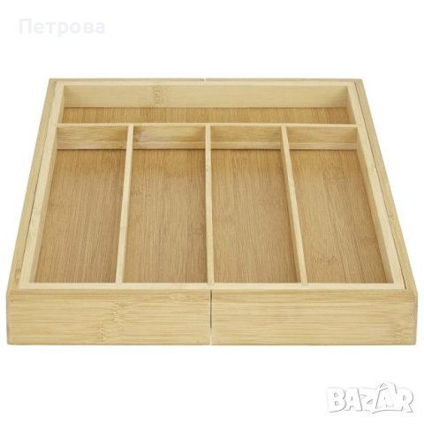 Разтегателна кутия за прибори от бамбук, снимка 2 - Прибори за хранене, готвене и сервиране - 19016448