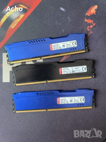 Рам Kingston HyperX Fury 12gb DDR3 3x4gb (RAM), снимка 2 - RAM памет - 56237669