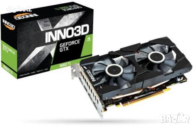 Видеокарта Inno3D GeForce GTX 1660 SUPER TWIN X2 OC RGB ,12м гаранция, снимка 2 - Видеокарти - 49706426