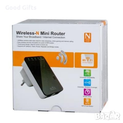 Безжичен WiFi Repeater - WR-02 300 Mbps Wireless-N Mini Router, снимка 3 - Друга електроника - 38103377