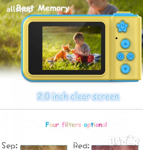 Цифров фотоапарат за деца със селфи функция, снимка 6 - Електрически играчки - 29387966