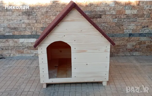 Дървена къща за кучета , средни и големи породи кучета , къща за куче от дърво, кучешка колиба