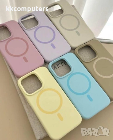 Калъф Liquid Silica MagSafe за iPhone 17 6.3 / Горчично Зелено / + Протектор Баркод : 3133502, снимка 2 - Калъфи, кейсове - 53106120