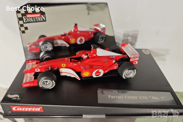 Колекционерска лимитирана серия модел на Ferrari F2002 V10 No. 1 от Carrera, снимка 6 - Колекции - 52517479