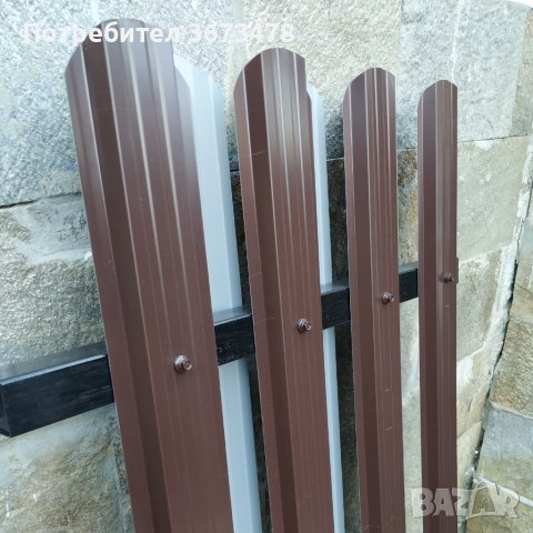 Метални профили (летви) GELESMETAL за ограда, Цвят Зелена мента, 600мм, снимка 15 - Огради и мрежи - 40038913