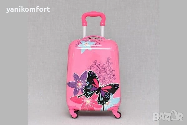 Детски куфар за пътуване – ръчен багаж за самолет с 360° колелца, снимка 14 - Куфари - 54242658
