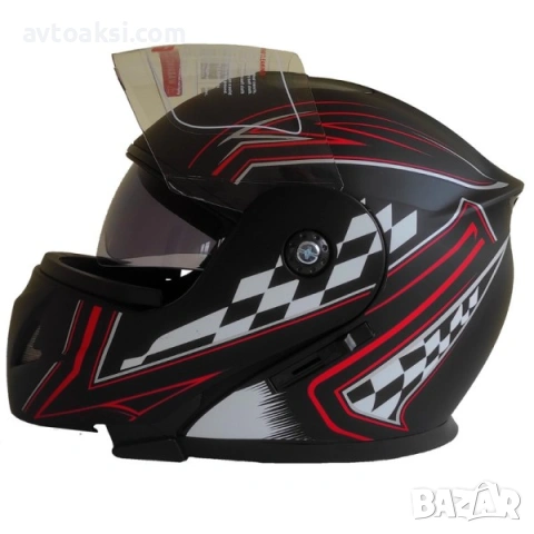 Модуларна Мото каска -355-1, снимка 5 - Аксесоари и консумативи - 54095432