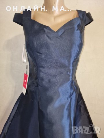 Официална Къса Тъмносиня Коктейлна  рокля  , снимка 3 - Рокли - 40269794