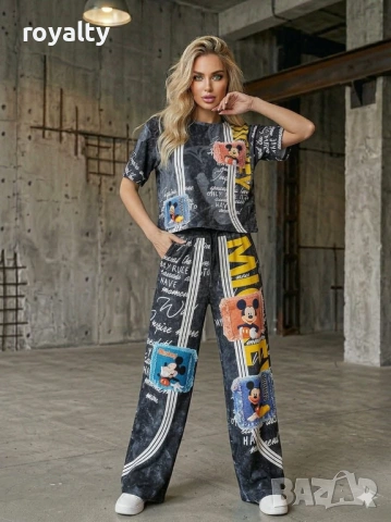 Mickey Mouse Нов Дамски Комплект 