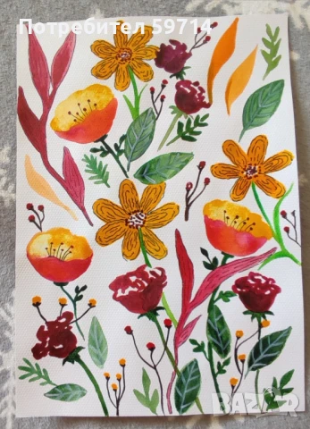 Рисунка "Разпилени цветя"