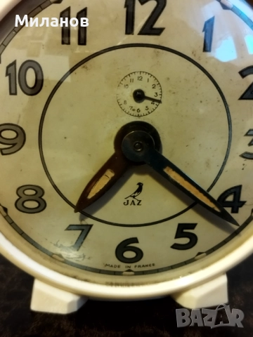 Стар механичен будилник, настолен часовник, снимка 3 - Антикварни и старинни предмети - 52036586