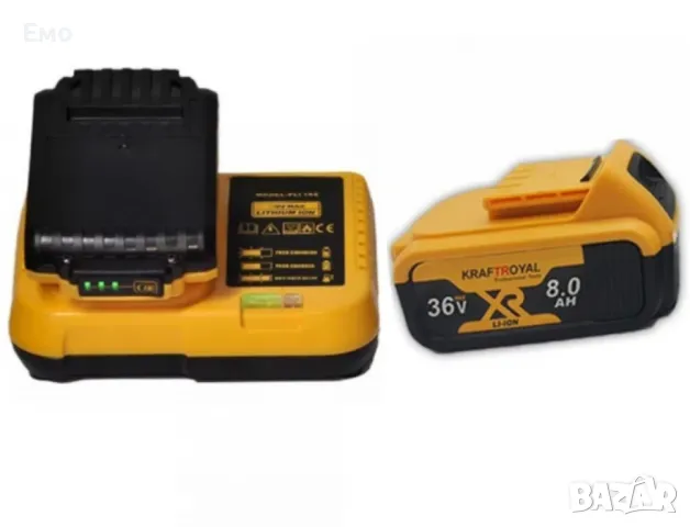 Комплект акумулаторен ъглошлайф 36V 8,0 Ah + 2 батерии и зарядно в куфар, снимка 6 - Други машини и части - 47718904