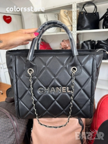 Луксозна Черна чанта Ch@nel/SG109x, снимка 2 - Чанти - 51680421