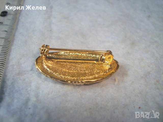 ПРЕКРАСНА ПОЗЛАТЕНА ЕМАЙЛИРАНА КРИСТАЛНА РЕТРО АРТ БРОШКА от БЛАГОРОДНА СТОМАНА 10938, снимка 4 - Други - 37744356