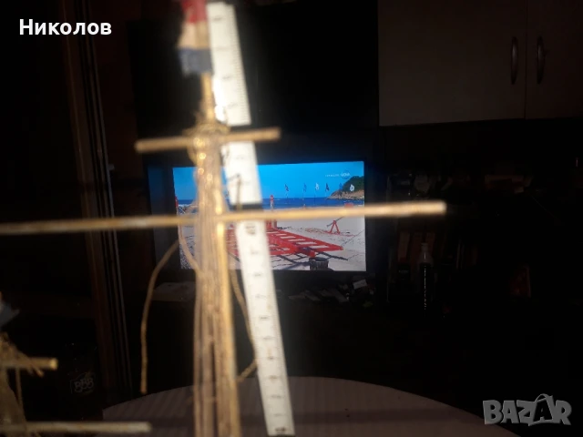 Дървен платноход , снимка 3 - Антикварни и старинни предмети - 50492037