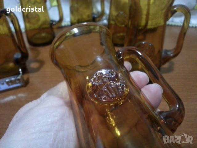 Ретро стъклени чашки , снимка 2 - Антикварни и старинни предмети - 42868014