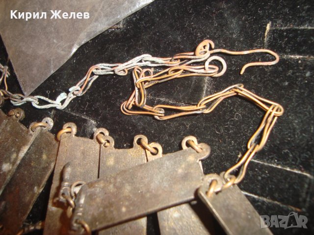 ВЪЗРОЖДЕНСКА БРОНЗОВА ОГЪРЛИЦАА с МЕДНО СИНДЖИРЧЕ и КАМЪНИ 142, снимка 8 - Колекции - 30652653