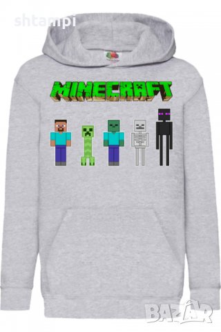 Детски Суитчър/Суитшърт Minecraft 7,Minecraft,Игра,Подарък,Изненада,Забавление,Рожден Ден