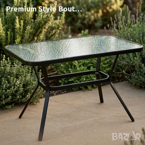 Елегантна правоъгълна маса – стъклен плот, модерен и устойчив дизайн, снимка 4 - Маси - 54055444