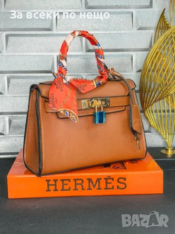 Hermes Дамска Чанта С Панделка/Шарф И Катинар Хермес - Различни Цветове Код SEM-687, снимка 5 - Чанти - 55965493