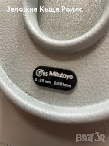 Дигитален микрометър за ламарина Mitutoyo тип С, IP65, 0-25 mm, 0.001 mm, снимка 3 - Други инструменти - 48403616