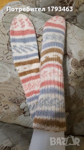 Ръчно плетени дамски чорапи антибактериални размер 38, снимка 3 - Дамски чорапи - 30466276