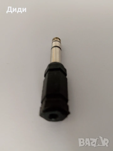 Аудио адаптер 6,35мм мъжки към 3,5 мм,стерео.НОВ.