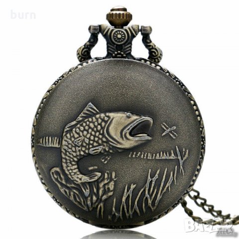 Уникален бронзов  скулптурен джобен часовник, Кварцови ретро , снимка 3 - Мъжки - 31628356
