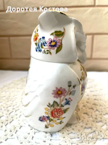 AYNSLEY красива кутийка - бухал от фин костен порцелан от Англия, снимка 9 - Антикварни и старинни предмети - 50181358