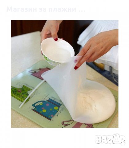 СИЛИКОНОВА НЕЗАЛЕПВАЩА ТОРБА ЗА МЕСЕНЕ НА ТЕСТО - код 2770, снимка 5 - Аксесоари за кухня - 33919073